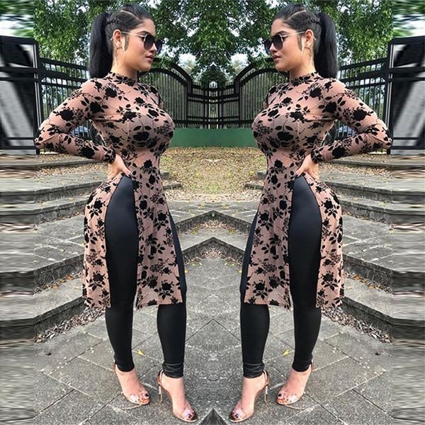 spring women fashion mesh print long high collar high split casual shirts long sleeve womens shirts roupas feminina lj200810, White
spring women fashion mesh print long high collar high split casual shirts long sleeve womens shirts roupas feminina lj200810, White