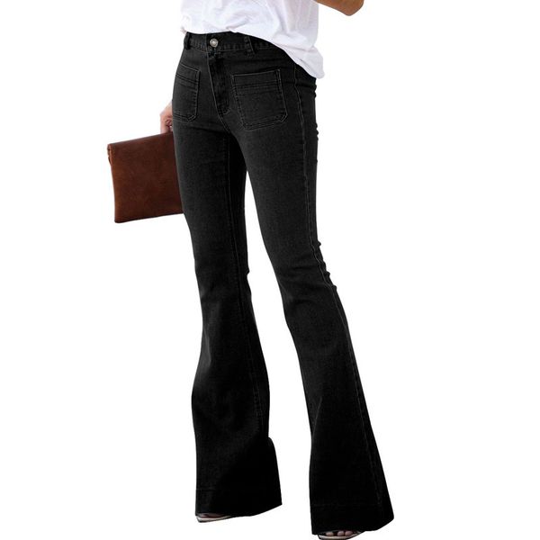 2021 new women's fashions of high-waist brim total length fly fine-fitting washed enlargement breeches denim pants qzpz, Blue
2021 new women's fashions of high-waist brim total length fly fine-fitting washed enlargement breeches denim pants qzpz, Blue