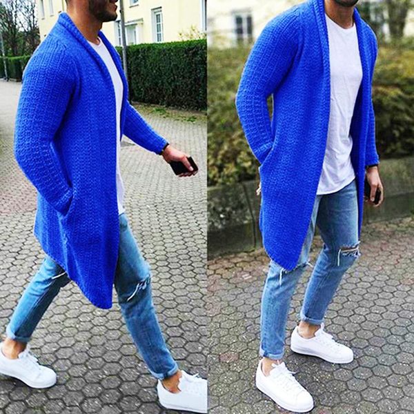 men's wool cardigan spring autumn warm thick solid spacious pocket fashion long sweaters knitted cotton casual male jackets, White;black
men's wool cardigan spring autumn warm thick solid spacious pocket fashion long sweaters knitted cotton casual male jackets, White;black