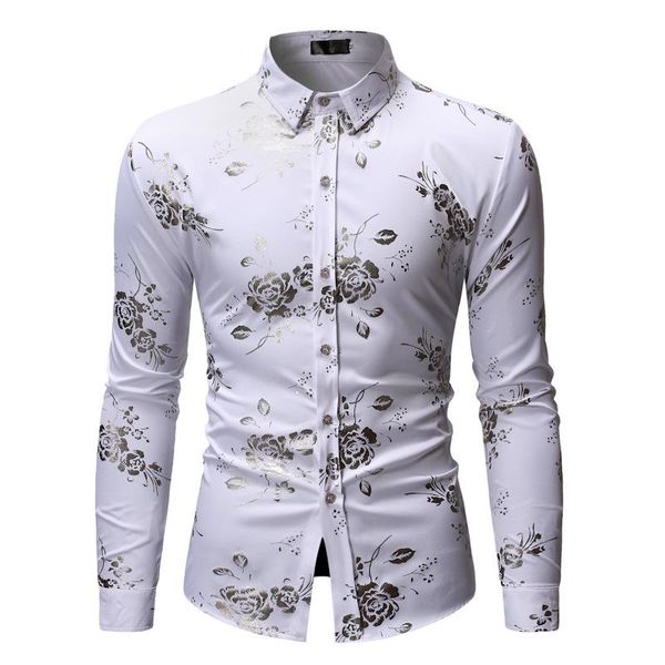 men's casual shirts fashion men long sleeve vacation gilding stand collar wedding shirt apparel comfort solid color male printed blouse, White;black
men's casual shirts fashion men long sleeve vacation gilding stand collar wedding shirt apparel comfort solid color male printed blouse, White;black