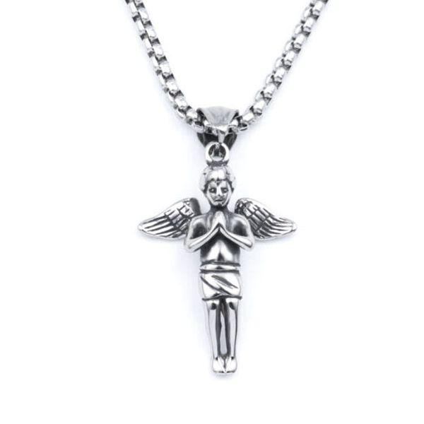 european and american fashion brand personality titanium steel pendant necklace angel hiphop hip-hop rap pendant necklace men and women acce, Silver
european and american fashion brand personality titanium steel pendant necklace angel hiphop hip-hop rap pendant necklace men and women acce, Silver