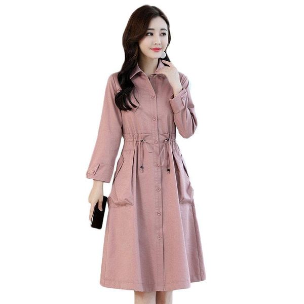 women's trench coats plus size solid color long coat blusa 2021 spring autumn korean cazadora de mujer windbreaker chaquetas f336, Tan;black
women's trench coats plus size solid color long coat blusa 2021 spring autumn korean cazadora de mujer windbreaker chaquetas f336, Tan;black