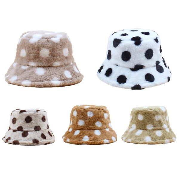 wide brim hats 2021 winter women bucket hat faux fur fluffy polka dots sunbonnet casual cap spotted cute fisherman bonnet, Blue;gray
wide brim hats 2021 winter women bucket hat faux fur fluffy polka dots sunbonnet casual cap spotted cute fisherman bonnet, Blue;gray