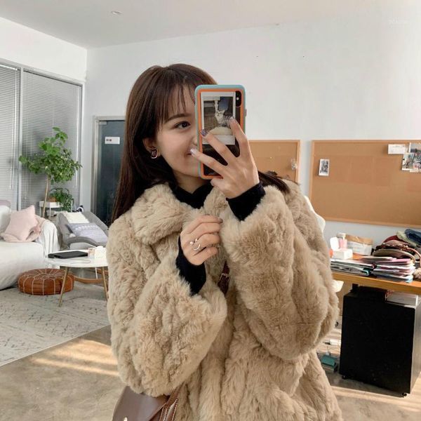 women's fur & faux women winter teddy bear coat wool jacket ladies casual fake outerwear soild turn-down collar overcoat t1611, Black
women's fur & faux women winter teddy bear coat wool jacket ladies casual fake outerwear soild turn-down collar overcoat t1611, Black