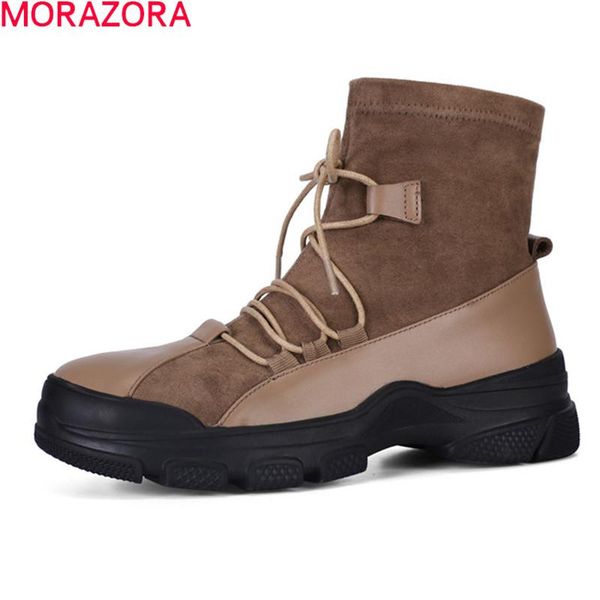 morazora 2021 new arrival ankle boots genuine leather boots comfortable med heels round toe women ladies shoes, Black
morazora 2021 new arrival ankle boots genuine leather boots comfortable med heels round toe women ladies shoes, Black