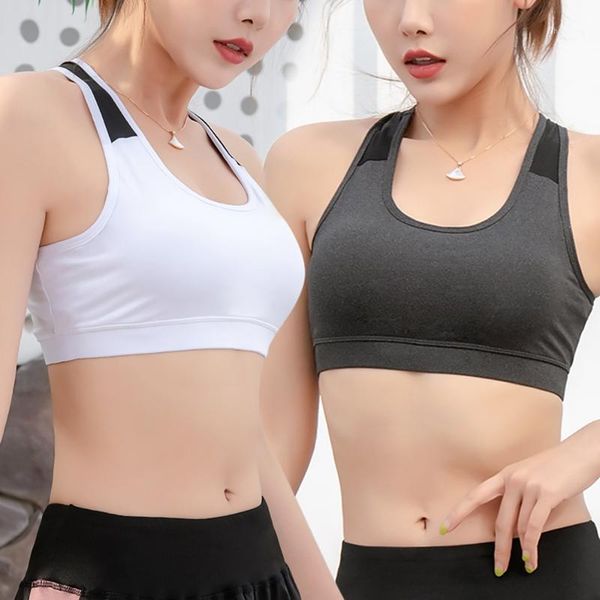 gym clothing women breathable sports bra absorb sweat shockproof athletic running fitness yoga padded 1, White;black
gym clothing women breathable sports bra absorb sweat shockproof athletic running fitness yoga padded 1, White;black