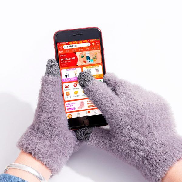 imitation cashmere knitted gloves women sweet full finger gloves thick warm touch screen female plush mittens outdoor, Blue;gray
imitation cashmere knitted gloves women sweet full finger gloves thick warm touch screen female plush mittens outdoor, Blue;gray