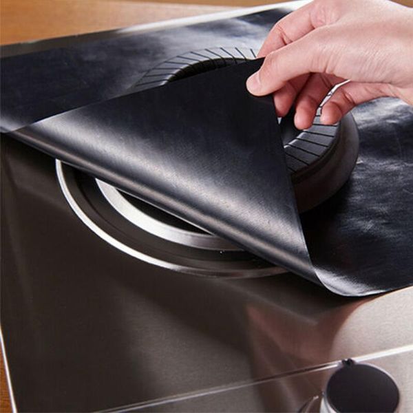 mats & pads 4pcs/set non-stick stove pad reusable gas foil protector burner cover liner clean mat cook protection black silver
mats & pads 4pcs/set non-stick stove pad reusable gas foil protector burner cover liner clean mat cook protection black silver