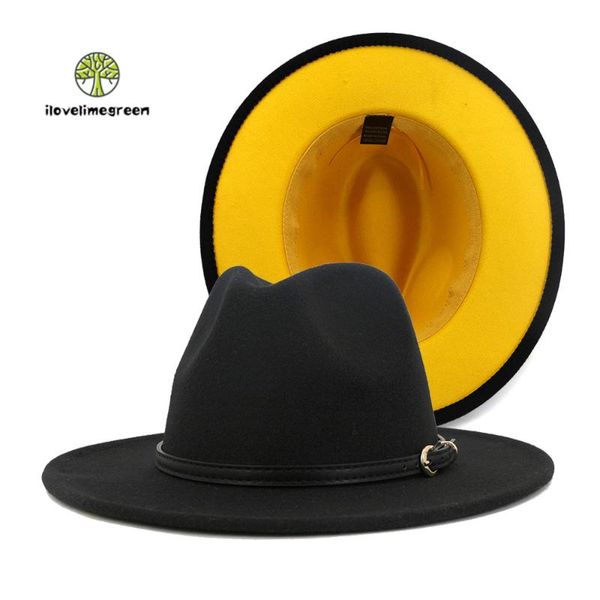 wide brim hats black yellow royal blue lime green rosy camel patchwork fedora hat with women men elegant and caps, Blue;gray
wide brim hats black yellow royal blue lime green rosy camel patchwork fedora hat with women men elegant and caps, Blue;gray