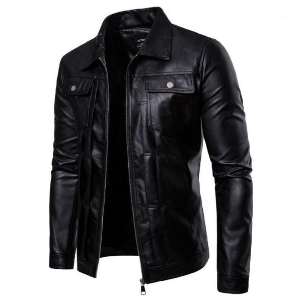 men 2020 spring casual motorcycle pilot leather jackets coat men autumn fashion turn-down collar faux leather jacket coats1, Black
men 2020 spring casual motorcycle pilot leather jackets coat men autumn fashion turn-down collar faux leather jacket coats1, Black