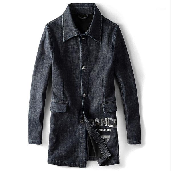 european and american designer men denim pea coats windbreaker plus size 3xl vintage jeans jackets long winter men clothing a1861, Black;brown
european and american designer men denim pea coats windbreaker plus size 3xl vintage jeans jackets long winter men clothing a1861, Black;brown