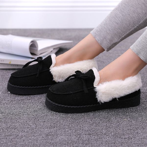 women winter slippers shoes plush warm flats ladies non slip fashion slip on casual bowtie comfort autumn slipper woman new x1020, Black
women winter slippers shoes plush warm flats ladies non slip fashion slip on casual bowtie comfort autumn slipper woman new x1020, Black