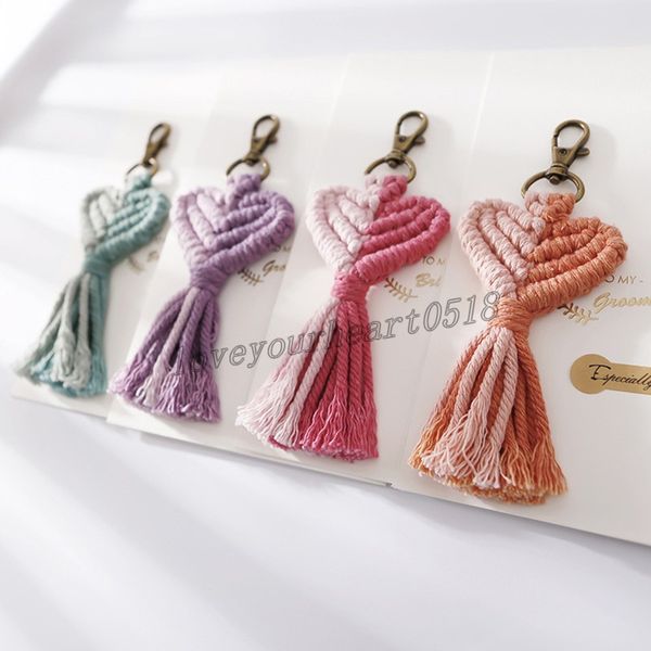 fashion handmade heart tassel keychain women boho cotton rope key holder key ring macrame bag charm car hanging jewelry gifts, Slivery;golden
fashion handmade heart tassel keychain women boho cotton rope key holder key ring macrame bag charm car hanging jewelry gifts, Slivery;golden
