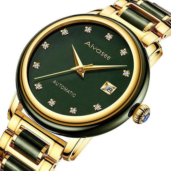 wristwatches luxury jade men's watch women calendar clock fashion retro couple full automatic mechanical wrist watches waterproof, Slivery;brown
wristwatches luxury jade men's watch women calendar clock fashion retro couple full automatic mechanical wrist watches waterproof, Slivery;brown