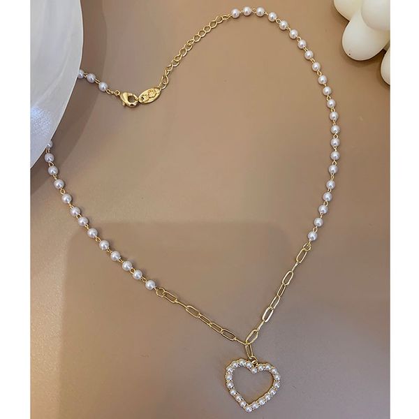 2020 new arrival women pendant necklaces trendy chain pearl heart female simple elegant fashion jewelry for women, Silver
2020 new arrival women pendant necklaces trendy chain pearl heart female simple elegant fashion jewelry for women, Silver