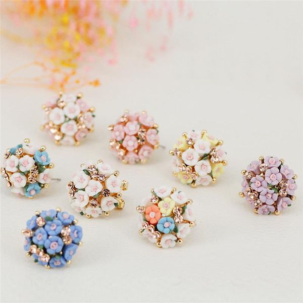 stud bohemian pink clay & rhinestone flower round ear earrings for women fashion summer spherical jewelry, Golden;silver
stud bohemian pink clay & rhinestone flower round ear earrings for women fashion summer spherical jewelry, Golden;silver