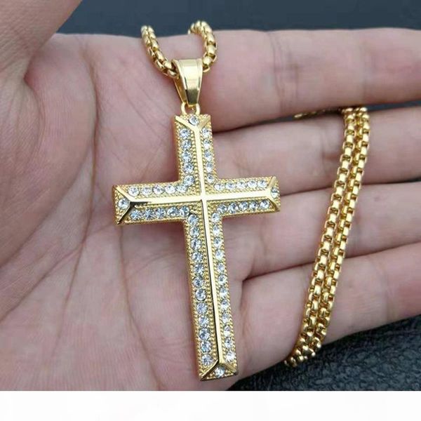 wholesale hop cz zircon paved bling iced out gold color stainless steel cross pendants necklace for men christian prayer jewelry, Silver
wholesale hop cz zircon paved bling iced out gold color stainless steel cross pendants necklace for men christian prayer jewelry, Silver