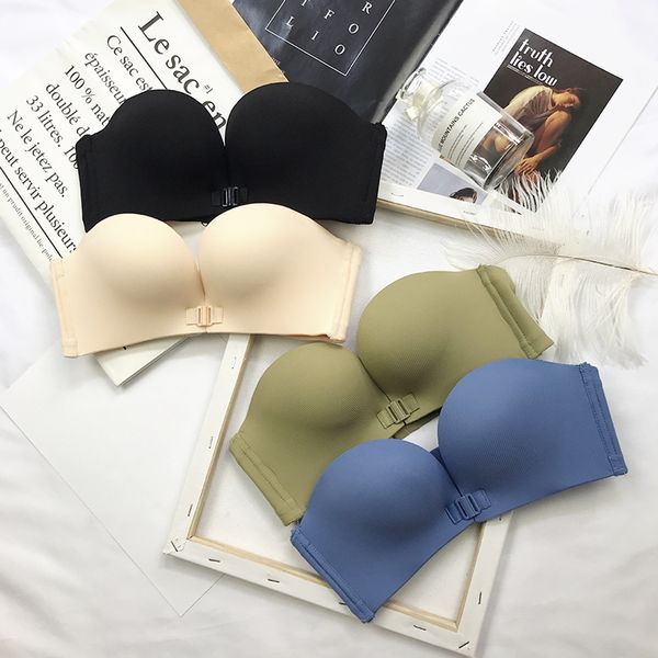 invisible bra women front buckle push up bralette strapless lingerie backless miracles brassiere seamless soft underwear #f 201202, Red;black
invisible bra women front buckle push up bralette strapless lingerie backless miracles brassiere seamless soft underwear #f 201202, Red;black