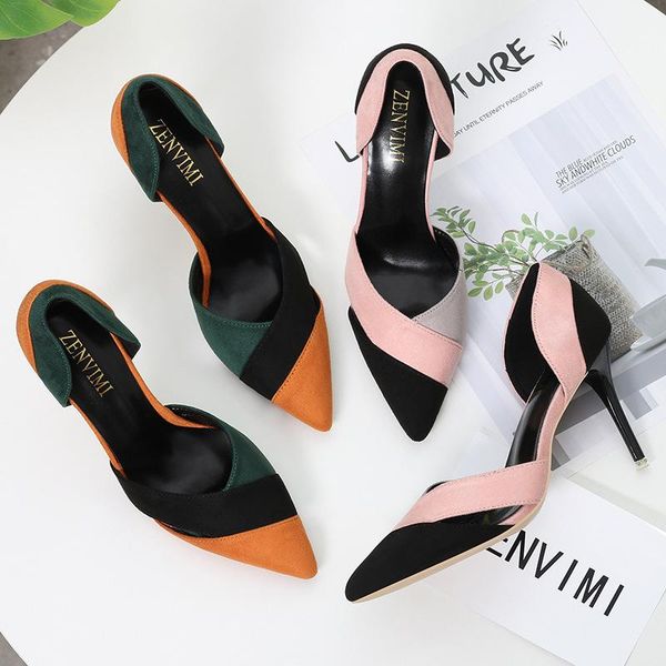 size 40-41 women pumps 2021 fasion high heel pointed toe color matching women's shoes wedding shoes ladies, Black
size 40-41 women pumps 2021 fasion high heel pointed toe color matching women's shoes wedding shoes ladies, Black