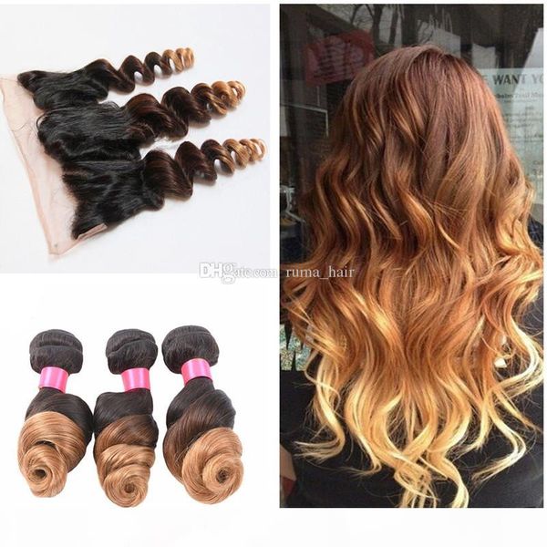 dark root ombre loose wave hair bundles with lace closure 13*4 full lace closure with loose wave bundles three tone hair with bundles, Black;brown
dark root ombre loose wave hair bundles with lace closure 13*4 full lace closure with loose wave bundles three tone hair with bundles, Black;brown