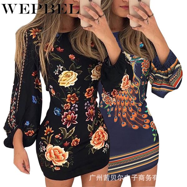 women elegant floral print bodycon dress casual ladies long sleeve o neck halter pencil dress q1210, Black;gray
women elegant floral print bodycon dress casual ladies long sleeve o neck halter pencil dress q1210, Black;gray