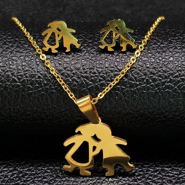 2021 Fashion Boy Girl Stainless Steel Jewerly Sets for Women Gold Color Earrings Necklace Set Jewelry conjuntos de joyas 178578, Silver
2021 Fashion Boy Girl Stainless Steel Jewerly Sets for Women Gold Color Earrings Necklace Set Jewelry conjuntos de joyas 178578, Silver