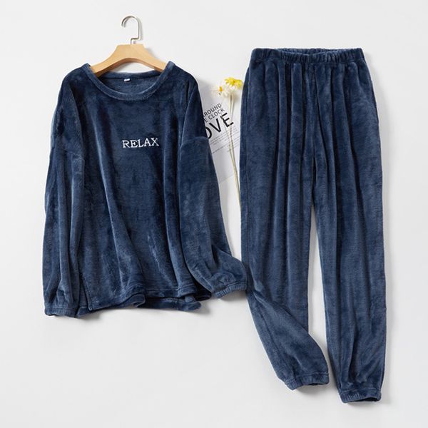 melifle winter warm pure blue plush pajama sets for man 100% flannel atoff home soft men's sleepwear vlevet satin male nightwear q1216, Black;white
melifle winter warm pure blue plush pajama sets for man 100% flannel atoff home soft men's sleepwear vlevet satin male nightwear q1216, Black;white