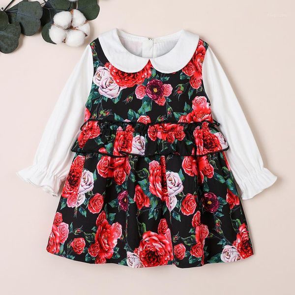 40# dresses for women 2021 kids baby girls long sleeve sweet doll collar flower print dress princess dress kids clothes girls1, Red;yellow
40# dresses for women 2021 kids baby girls long sleeve sweet doll collar flower print dress princess dress kids clothes girls1, Red;yellow