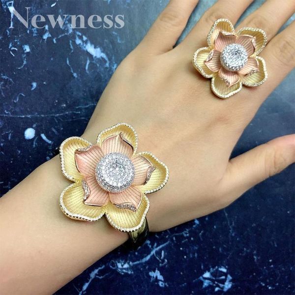 newness luxury flower cluster bangle ring sets fashion dubai bridal jewelry sets for women wedding brincos para as mulheres, Silver
newness luxury flower cluster bangle ring sets fashion dubai bridal jewelry sets for women wedding brincos para as mulheres, Silver