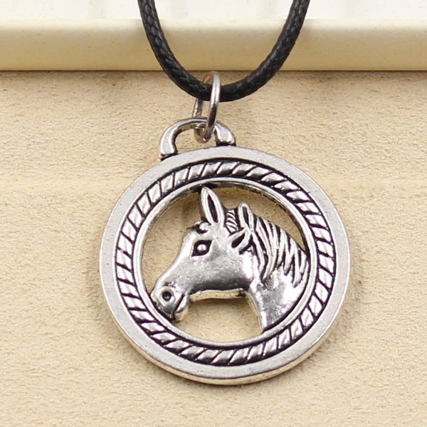 tibetan silver color pendant horse head necklace choker charm black leather cord factory price handmade jewelry oexb
tibetan silver color pendant horse head necklace choker charm black leather cord factory price handmade jewelry oexb