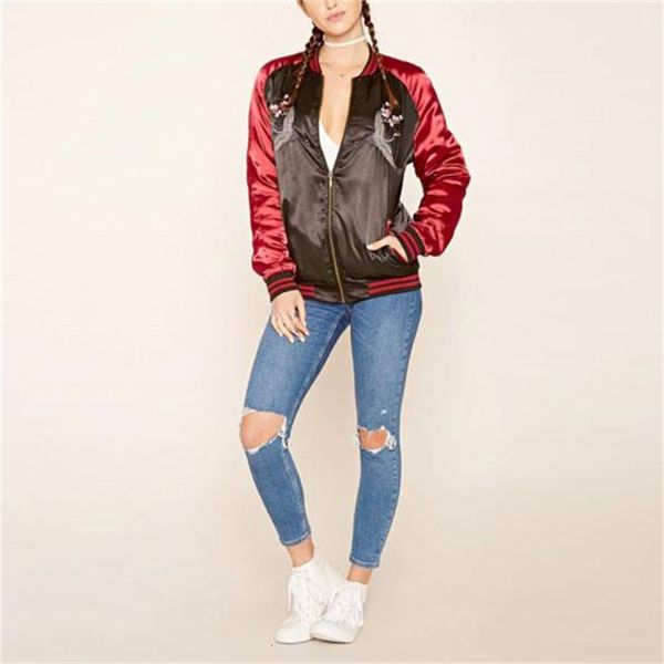 satin padded embroidery bomber jacket women crane sakura short jacket coat veste casual autumn winter sukajan streetwear, Black;brown
satin padded embroidery bomber jacket women crane sakura short jacket coat veste casual autumn winter sukajan streetwear, Black;brown