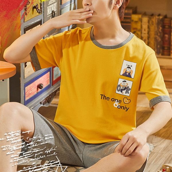 oeak men cotton short-sleeved shorts pajamas set thin section home suit multi styles l-xxxl plus sizes mens sleepwear pajamas q1216, Black;white
oeak men cotton short-sleeved shorts pajamas set thin section home suit multi styles l-xxxl plus sizes mens sleepwear pajamas q1216, Black;white