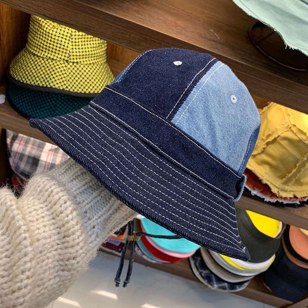 2020 new spring cowboy fisherman women's color matching korean casual versatile cotton dome simple hat, Blue;gray
2020 new spring cowboy fisherman women's color matching korean casual versatile cotton dome simple hat, Blue;gray