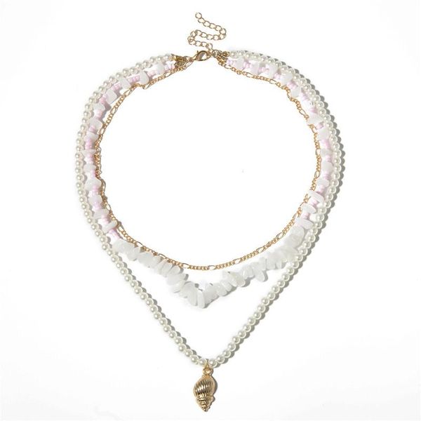 chains european and american temperament multi-layer mix match rice beads necklace marine wind stone pearl conch, Silver
chains european and american temperament multi-layer mix match rice beads necklace marine wind stone pearl conch, Silver