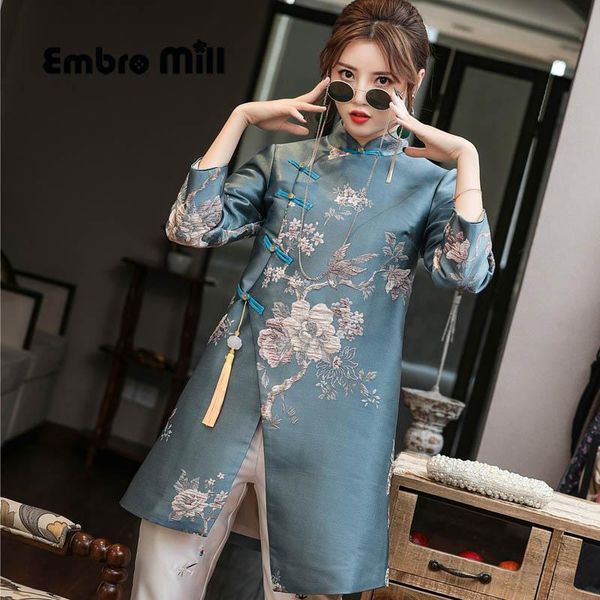 women's jackets chinese style jacquard small retro improved clothing long sleeve female spring coat s-3xl, Black;brown
women's jackets chinese style jacquard small retro improved clothing long sleeve female spring coat s-3xl, Black;brown