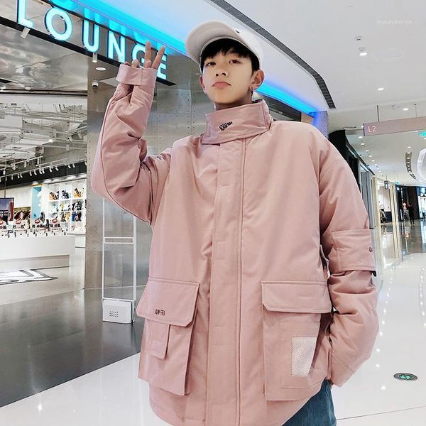 men's down & parkas thicken jacket casual oversized harajuku fashion zipper long sleeve korean couple winter loose coat men de50mmf1, Black
men's down & parkas thicken jacket casual oversized harajuku fashion zipper long sleeve korean couple winter loose coat men de50mmf1, Black