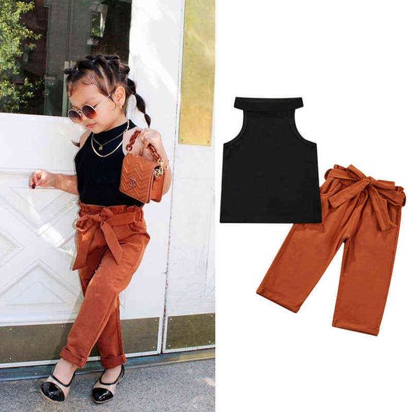 pudcoco 18m-6y 2pcs fashion kids girls clothing sets halter strap sleeveless solid vest +pants with waistband suit g220217, White
pudcoco 18m-6y 2pcs fashion kids girls clothing sets halter strap sleeveless solid vest +pants with waistband suit g220217, White