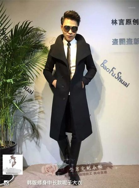 xs-6xl 2019 men clothing bigbang fashion hair stylist long woolen overcoat coat plus size costumes1, Black
xs-6xl 2019 men clothing bigbang fashion hair stylist long woolen overcoat coat plus size costumes1, Black