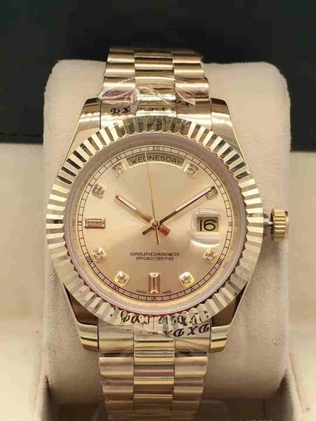 2019 new wholesale watch day date mechanical glide smooth 40mm mens watch stainless steel bezel strap wristwatches, Slivery;brown
2019 new wholesale watch day date mechanical glide smooth 40mm mens watch stainless steel bezel strap wristwatches, Slivery;brown