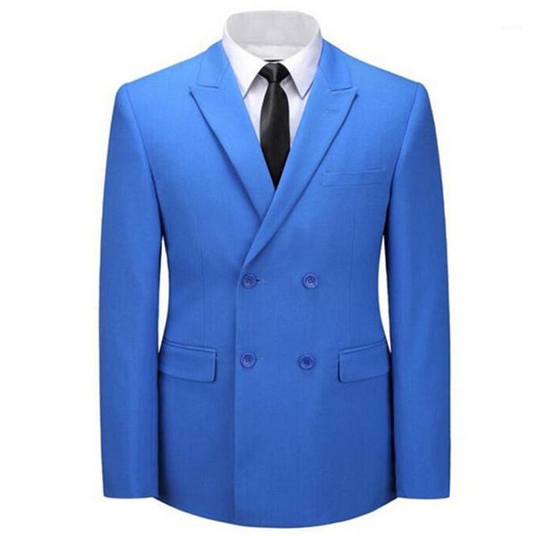 new blue double-breasted suit jacket men's business formal suit jacket fashion slim solid color men's clothing1, White;black
new blue double-breasted suit jacket men's business formal suit jacket fashion slim solid color men's clothing1, White;black