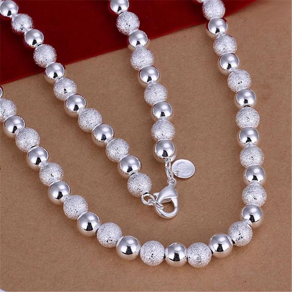 wholesale retro charm for women lady 8mm beads silver color necklace fashion jewelry n086 h jlllau
wholesale retro charm for women lady 8mm beads silver color necklace fashion jewelry n086 h jlllau