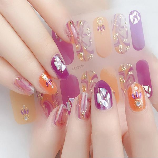 14tips/sheet professional nail wraps designer stickers full cover uv gel polish multi color beauty manicure accessories tools, Black
14tips/sheet professional nail wraps designer stickers full cover uv gel polish multi color beauty manicure accessories tools, Black