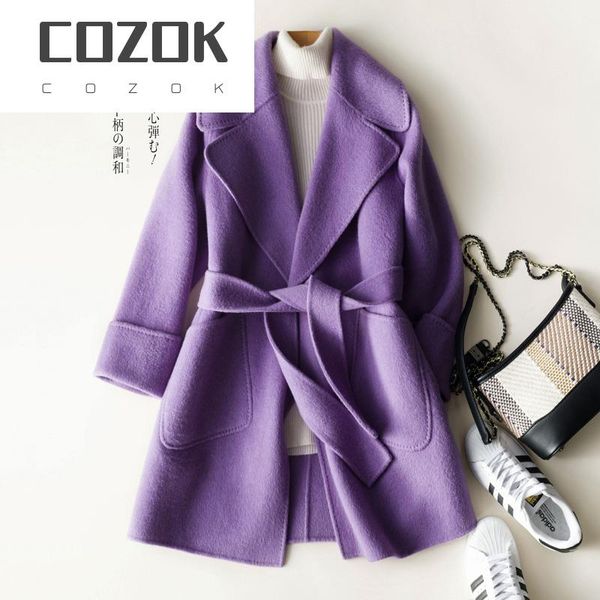 cozokwool coat real female 2020 autumn winter jacket alpaca woolen coats and jackets women korean outwear my3724, Black
cozokwool coat real female 2020 autumn winter jacket alpaca woolen coats and jackets women korean outwear my3724, Black