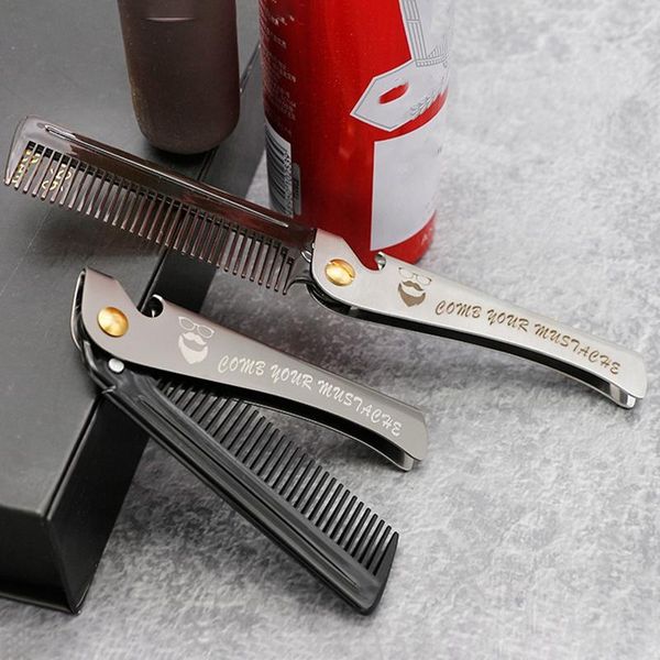 1 pcs men folding pocket comb pp teeth detangling hair beard comb metal handle foldable combing facial mustache, Silver
1 pcs men folding pocket comb pp teeth detangling hair beard comb metal handle foldable combing facial mustache, Silver