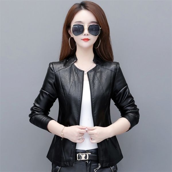 swyivy faux leather jackets coat women slim coats autumn new female black fashion jackets leather 201223
swyivy faux leather jackets coat women slim coats autumn new female black fashion jackets leather 201223