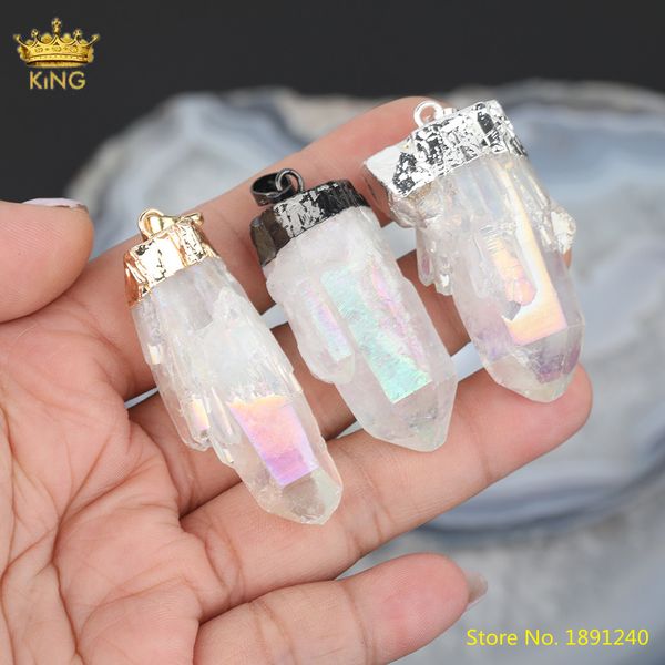 5pcs titanium ab natural white quartz orm pendants jewelry,quartz crystal chunky point charms for diy jewelry making q1216, Silver
5pcs titanium ab natural white quartz orm pendants jewelry,quartz crystal chunky point charms for diy jewelry making q1216, Silver