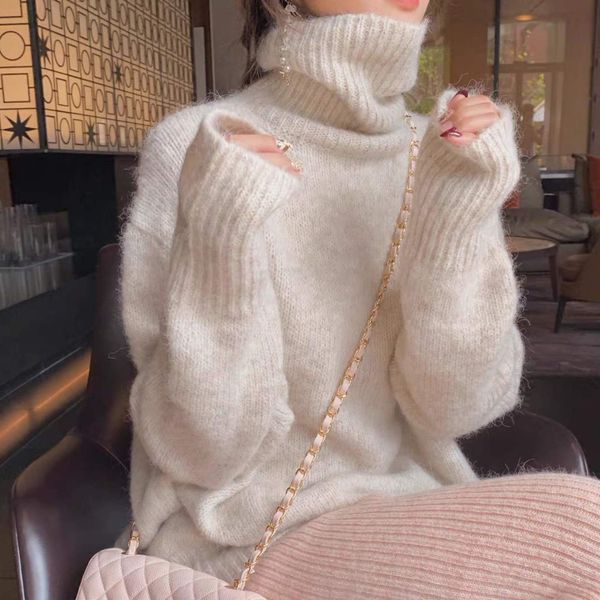 mohair turtlenecks sweater for luxury woman designer autumn winter street lounge wear 0b6p, White;black
mohair turtlenecks sweater for luxury woman designer autumn winter street lounge wear 0b6p, White;black
