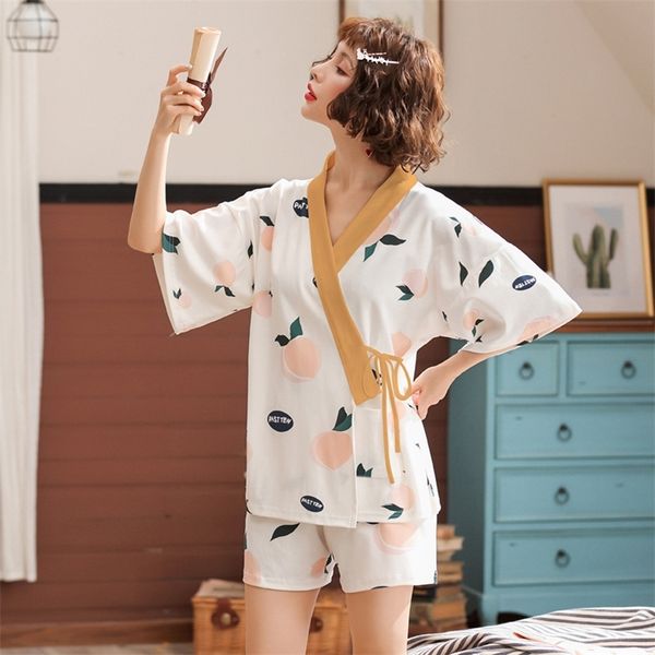bzel summer pajamas set for femmen cotton cosy women's pajammas v-neck short sleeve kimono mujer 2019 cartoon pink peach pigamas y20070, Black;red
bzel summer pajamas set for femmen cotton cosy women's pajammas v-neck short sleeve kimono mujer 2019 cartoon pink peach pigamas y20070, Black;red