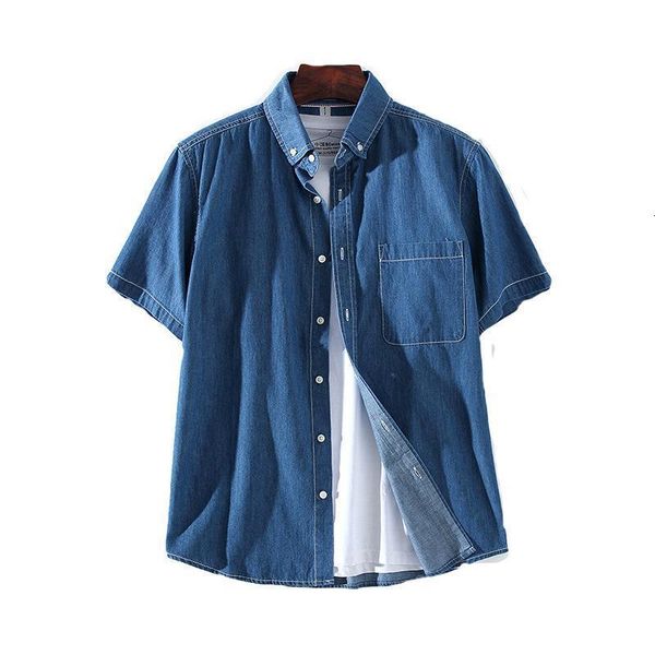 classic men's short-sleeved denim shirt 2020 summer new style light blue navy blue fashion casual jeans shirt male clothes,n006, White;black
classic men's short-sleeved denim shirt 2020 summer new style light blue navy blue fashion casual jeans shirt male clothes,n006, White;black