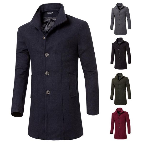 men's trench coats 2021 autumn and winter style fashion fold-down collar mid-length overcoat men woolen coat, Tan;black
men's trench coats 2021 autumn and winter style fashion fold-down collar mid-length overcoat men woolen coat, Tan;black